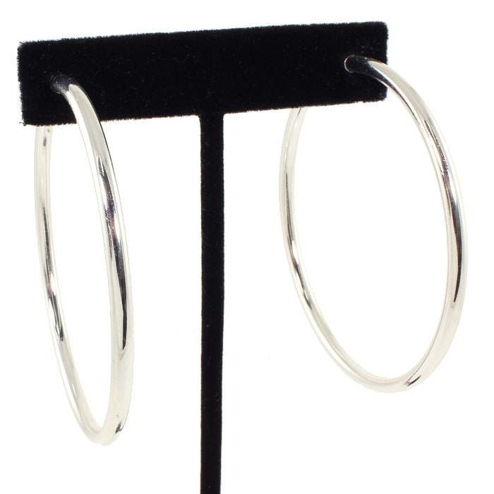 Gold Clip On Basic Hoop Earrings Lightweight Design Silver Gold 3 Sizes