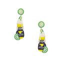 Beer Bottle Seedbead Clipon Earrings Seed Beaded Pub Clip on Post Designs