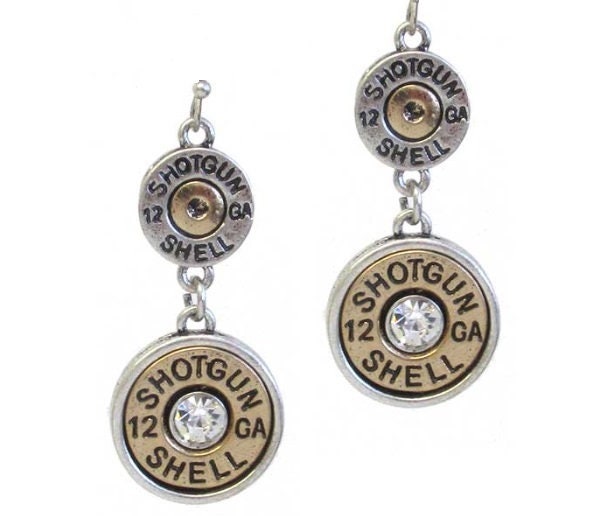 Clip On Shotgun Shell Earrings Metal Clipon Hook Designs Small