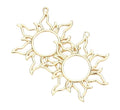 Clip On Gold Silver Sun Earrings Clipon Fish Hook Designs