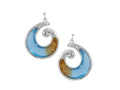 Clip On Ocean Wave Earrings Clipon Hook Seaglass Designs