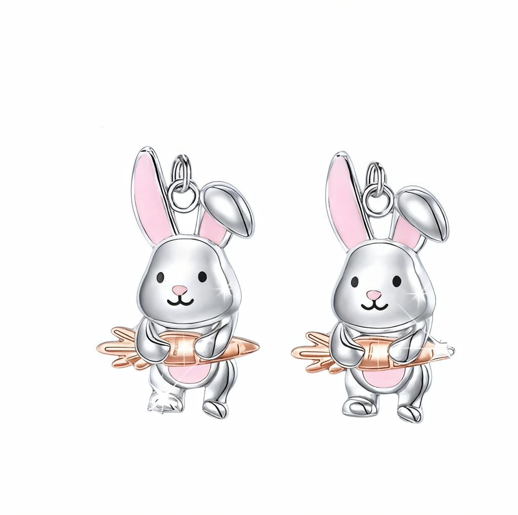Clip On Rabbit Bunny Earrings Clipon Hook Designs Small Easter Carrot