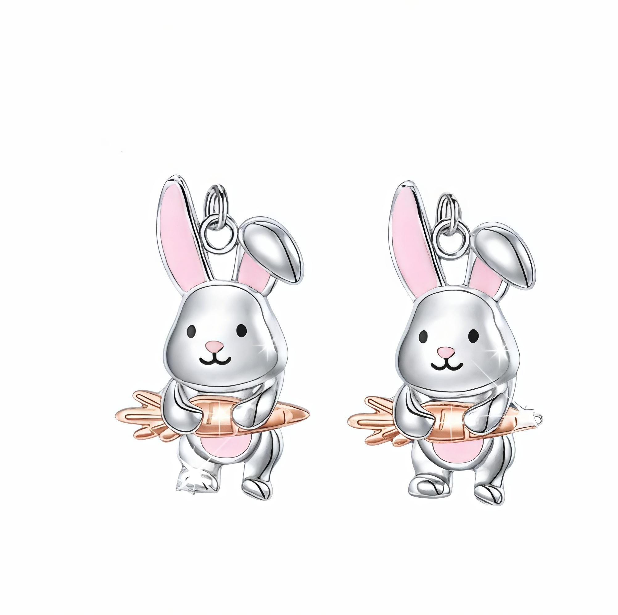 Clip On Rabbit Bunny Earrings Clipon Hook Designs Small Easter Carrot