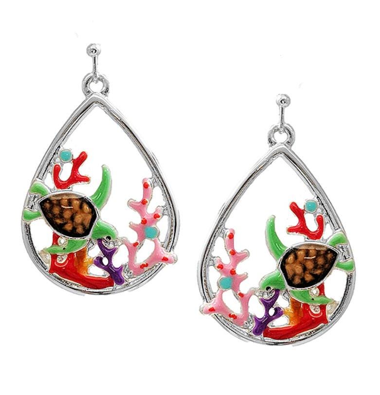 Clip On Turtle Earrings Stained Painted Collection Clipon Hook Designs