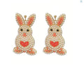 Clip On Easter Bunny Beaded Earrings Bead Clipon Hook Designs