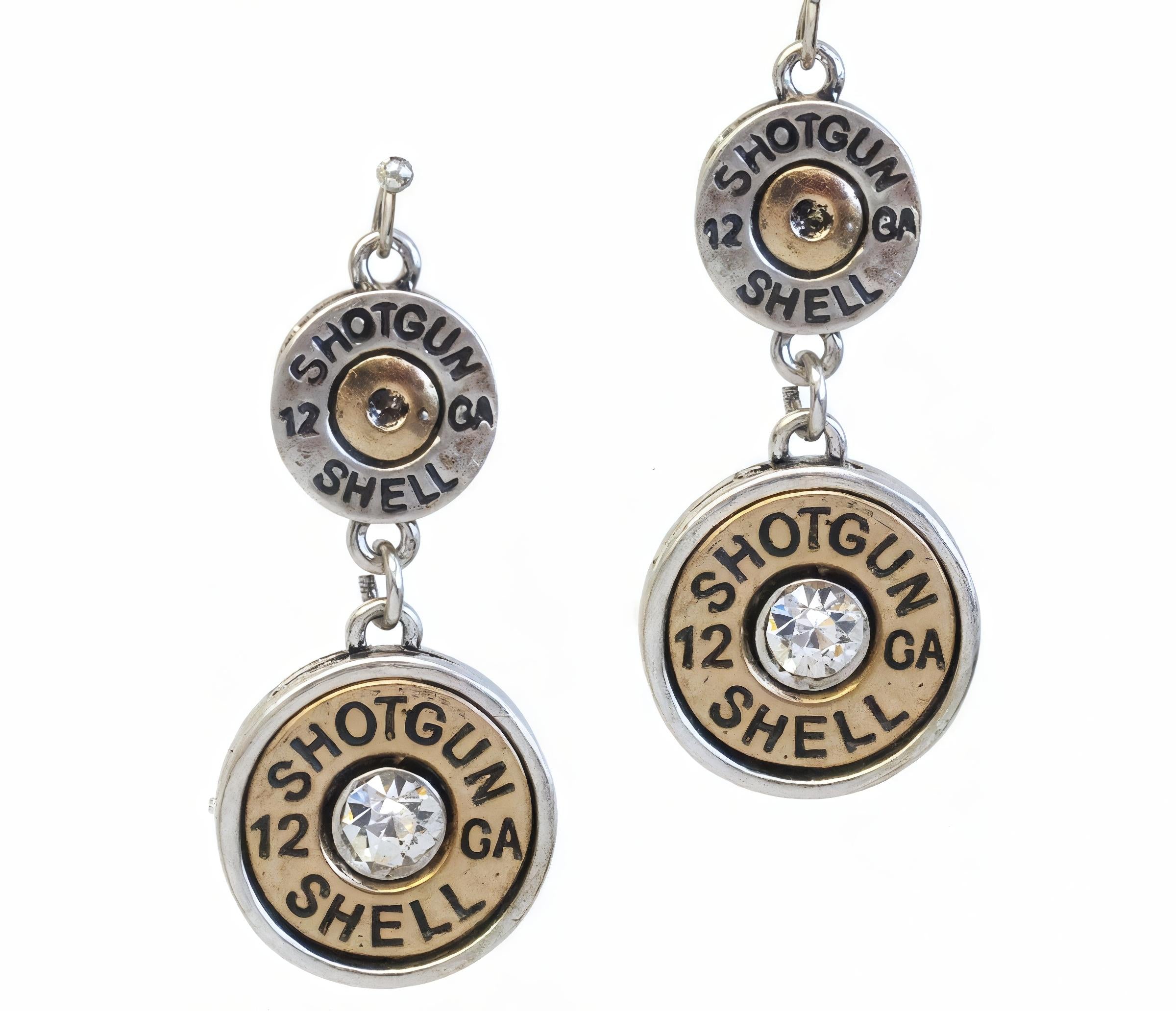 Clip On Shotgun Shell Earrings Metal Clipon Hook Designs Small
