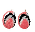 Clip On Flamingo Earrings Bird Tropical Acrylic Clipon Hook Designs