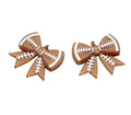 Football Glitter Clip On Earrings Lightweight Acrylic Clipon Post Bow Designs