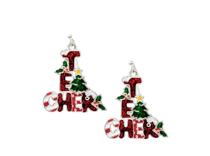 Clip On Teacher Christmas Earrings Clipon Hook Epoxy Designs School Theme