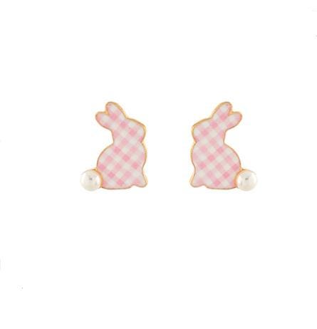 Clip On Rabbit Bunny Earrings Pearl Clipon Post Designs Small Easter