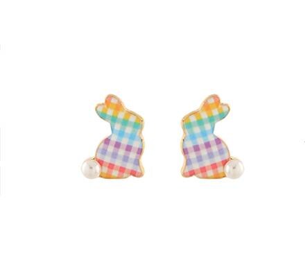 Clip On Rabbit Bunny Earrings Pearl Clipon Post Designs Small Easter