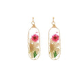 Clipon Pressed Flower Earrings Lucite Resin Clip On Hook Designs