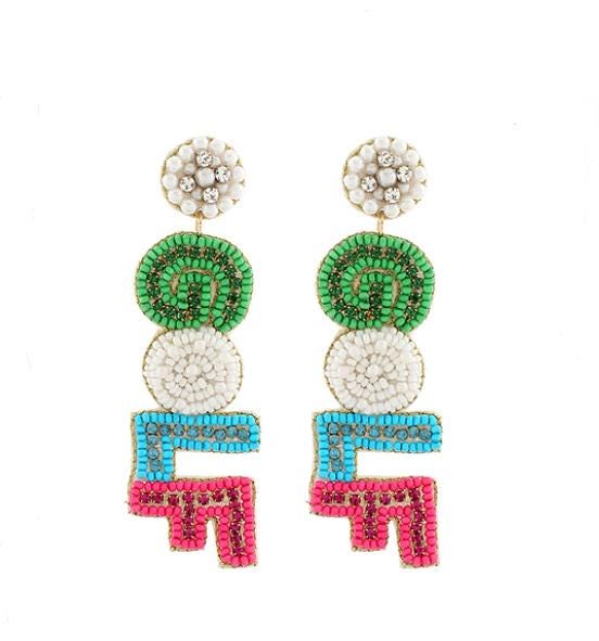Golf Seed Beaded Clip On Earrings Clipon Post Seedbead Designs