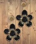 Flower Seed Beaded Gold Clip On Earrings Lightweight Clipon Post Designs Seedbead 8 Colors