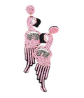 Silver Clip On Flamingo Bird Sequin Seed Beaded Earrings Clipon Multi Color Design