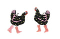 Clip On Chicken Earrings Acrylic Clipon Hook Designs