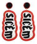 Clip On Georgia Sic'Em Earrings Seed Beaded Clipon Post Designs Georgia College Football
