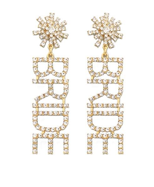 Bride Crystal Clipon Earrings Clip Post Designs Wedding Shower Pearl 3 Colors