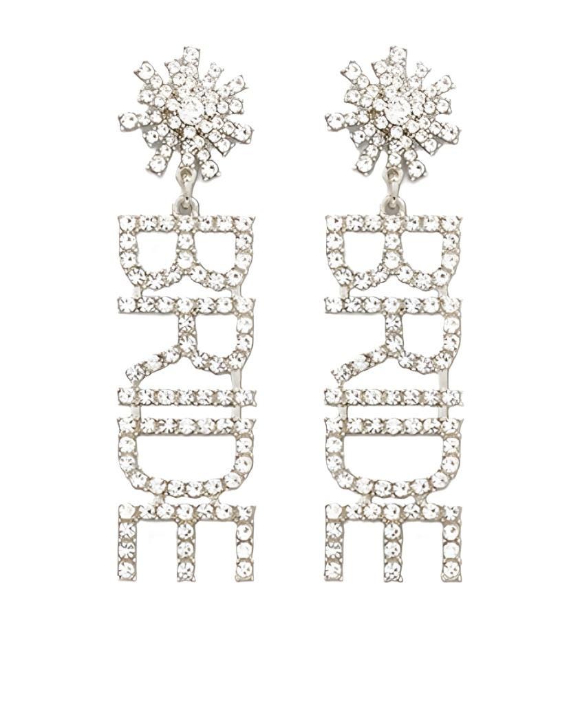 Bride Crystal Clipon Earrings Clip Post Designs Wedding Shower Pearl 3 Colors