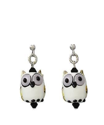 Clip On Owl Earrings Clipon Hook Designs 2 Colors Lampwork Glass Beads