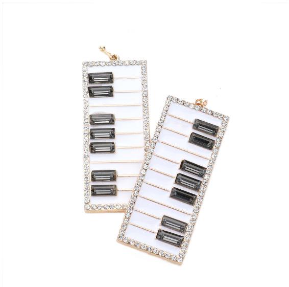 Keyboard Clipon Earrings Clip on Hook Designs Music Concert
