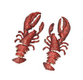 Clip On Red Lobster Earrings Lightweight Metal Clipon Post Designs Crawfish
