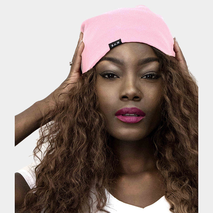 Solid Satin Lined Beanie Hat Cap One Size Spandex Various Colors