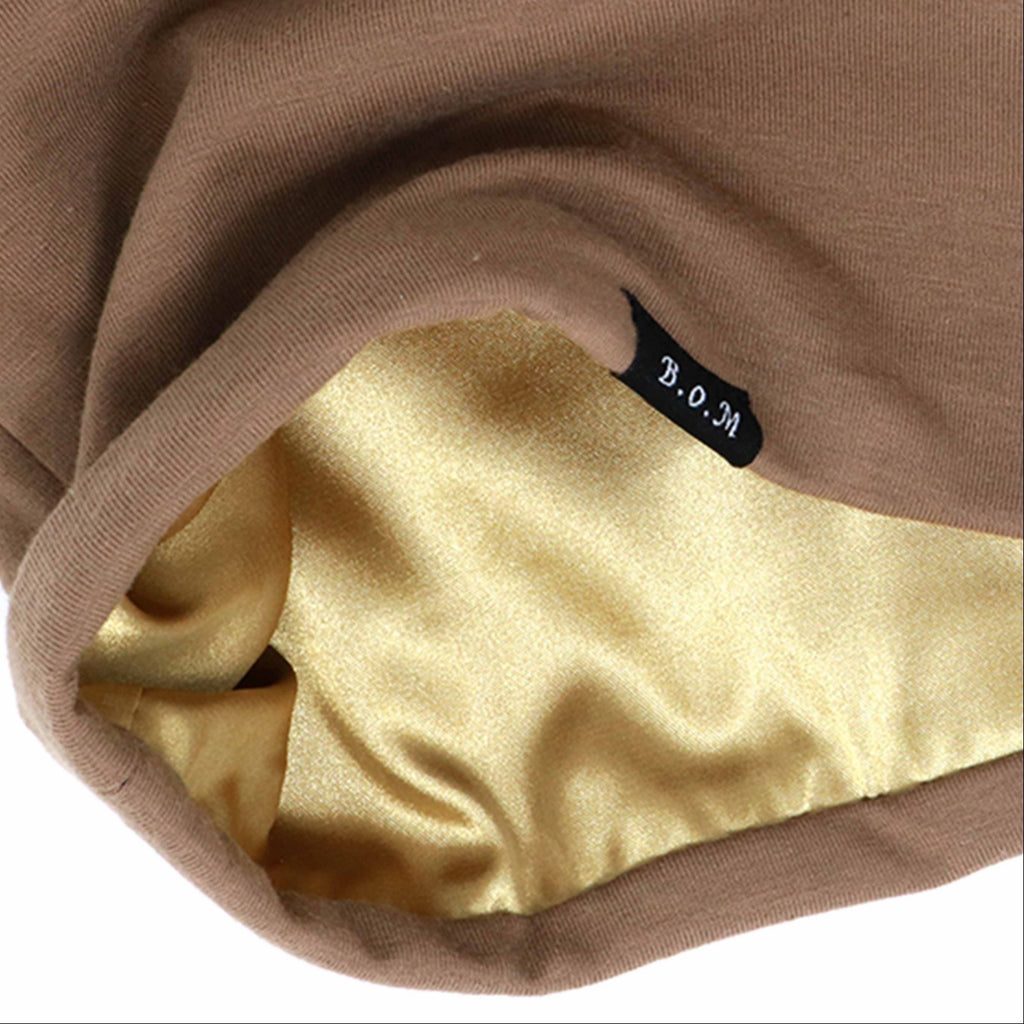 Striped Satin Lined Beanie Hat Cap One Size Spandex Various Colors