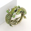 Alligator Crystal Rhinestone Bracelet Cocktail Bangle Wrap Crocodile Reptile