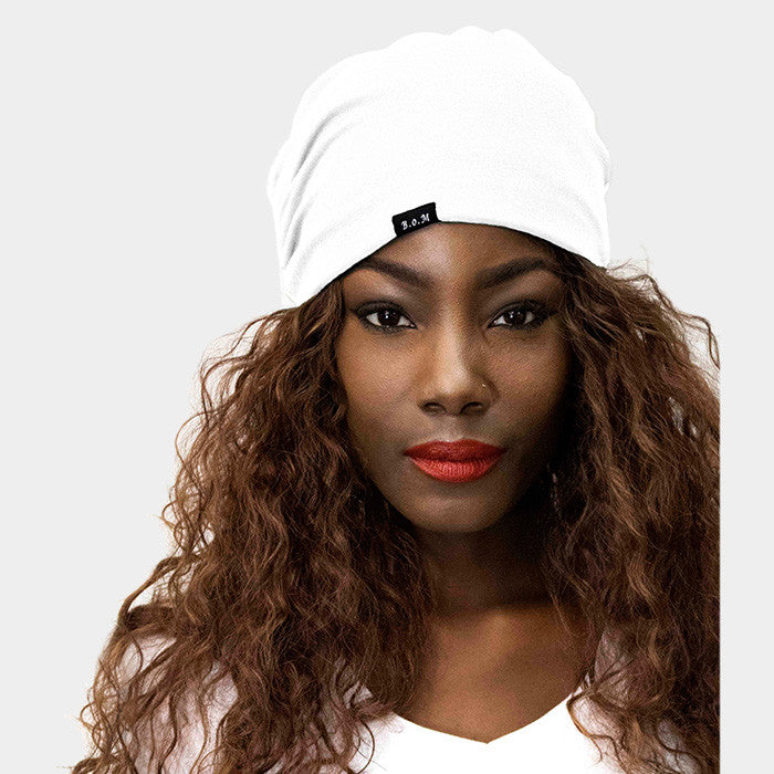 Solid Satin Lined Beanie Hat Cap One Size Spandex Various Colors