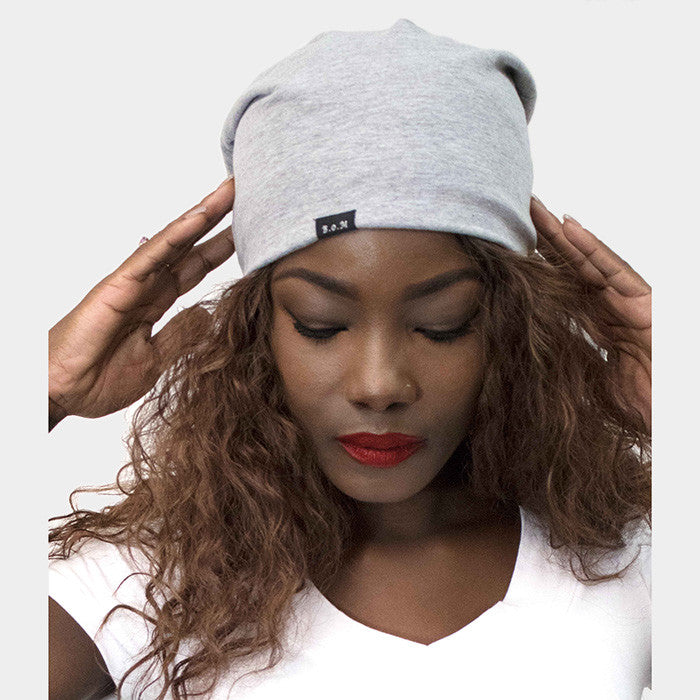 Solid Satin Lined Beanie Hat Cap One Size Spandex Various Colors