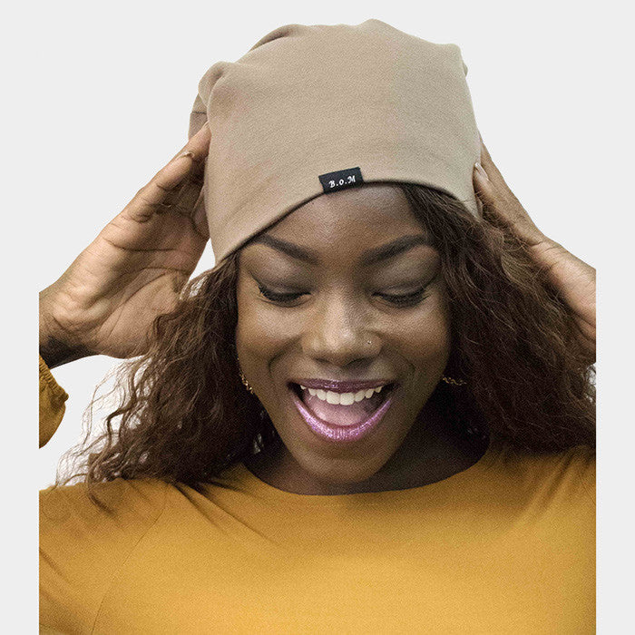 Solid Satin Lined Beanie Hat Cap One Size Spandex Various Colors