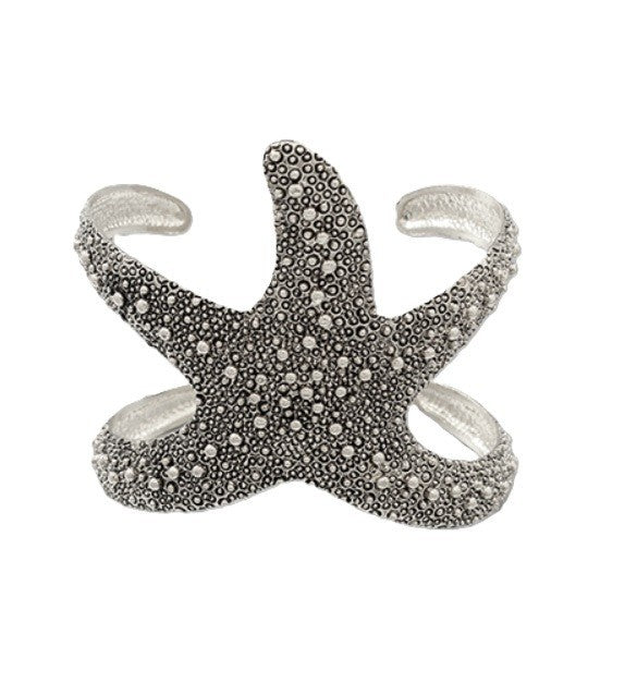 Starfish Cuff Bracelet Cocktail Bangle Adjustable Gold Silver Colors