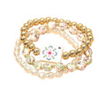 Mahjong Gift Bracelet — Beaded Stretch Bracelet, 6 Tile Patterns