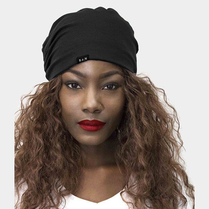 Solid Satin Lined Beanie Hat Cap One Size Spandex Various Colors